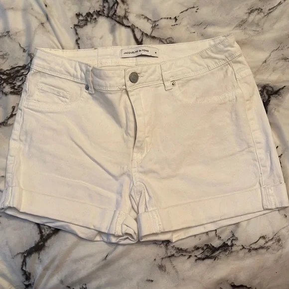 Jacqueline De Yong Shorts White Short Jeans From Jacqueline De